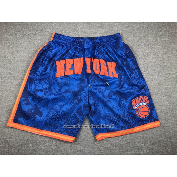 Pantaloncini New York Knicks Special Year of The Tiger Blu